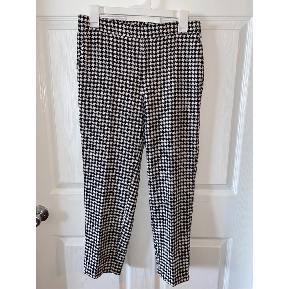 houndstooth mid rise pull on pant - NEVER WORN